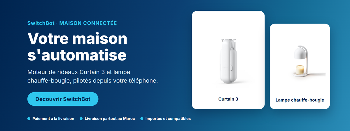 SwitchBot Curtain 3 et lampe chauffe-bougie